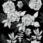 Grey Hand Drawn Flowers Wallpaper