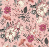 Modish Pink Flowers Wallpaper Chic