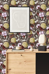 Cotton and Leaves Wallpaper