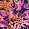 Dark Wallpaper with Pink Leaves