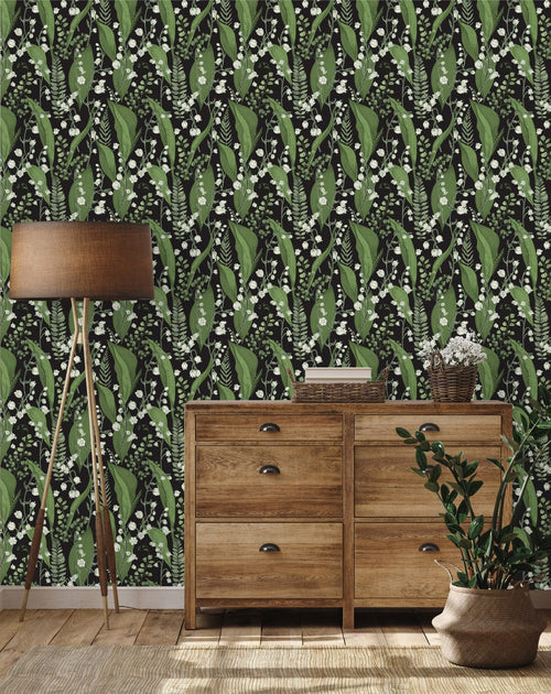 Modish Lilies of the Valley Wallpaper Smart