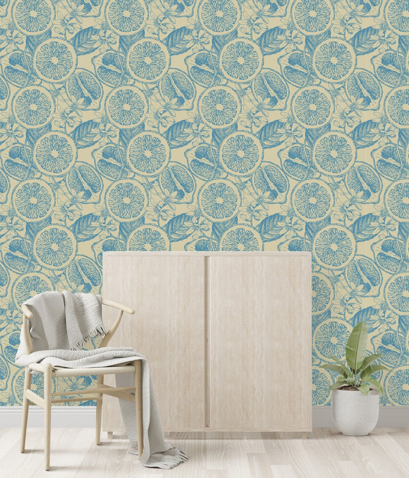 Blue Citrus Wallpaper