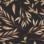 Brown Leaves on Dark Wallpaper