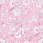 Contemporary Pink Floral Wallpaper Fashionable