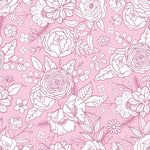 Contemporary Pink Floral Wallpaper Fashionable