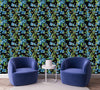 Contemporary Little Blue Flowers Wallpaper Tasteful