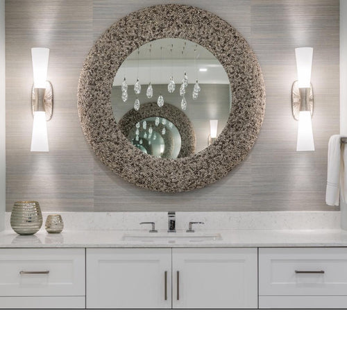 Currey and Company Batad Shell Round Mirror 1000-0018