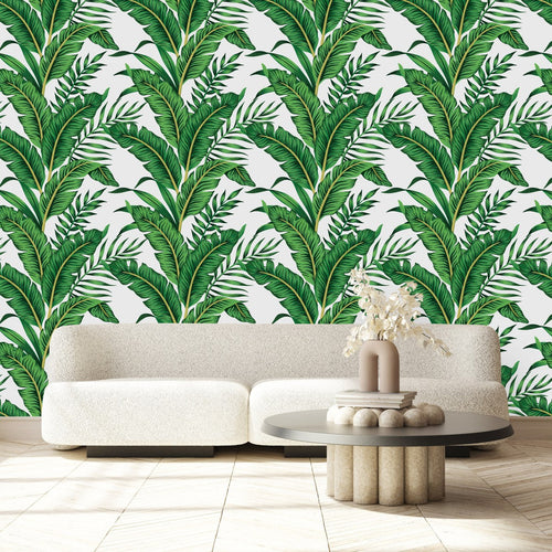 Palm Green Leaves Wallpaper