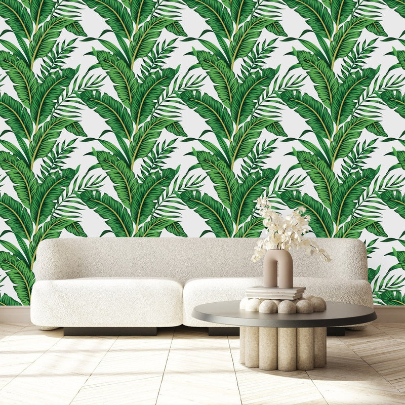 Palm Green Leaves Wallpaper