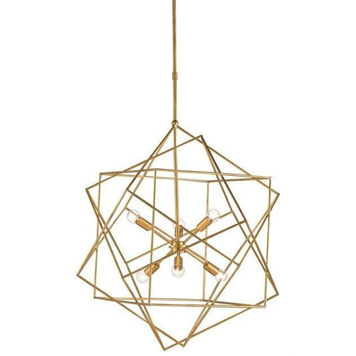 Currey and Company Aerial Chandelier, Antique Gold Leaf 9000-0069 - LOVECUP