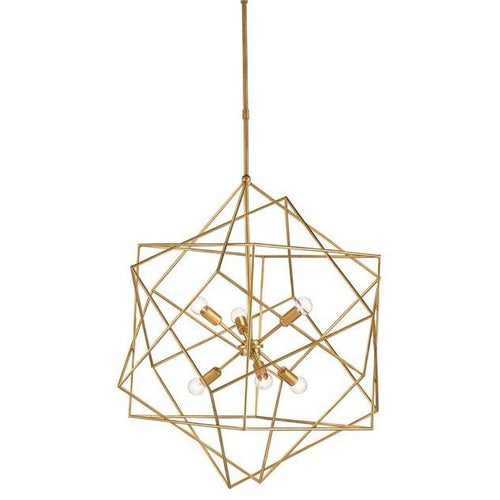 Currey and Company Aerial Chandelier, Antique Gold Leaf 9000-0069 - LOVECUP
