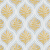 Round Tablecloth in Airlie Amber Ogee Floral Watercolor- Gold, Gray, Blue