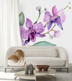 Modish Purple Orchid Wallpaper Chic
