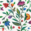 Colorful Flowers on White Wallpaper