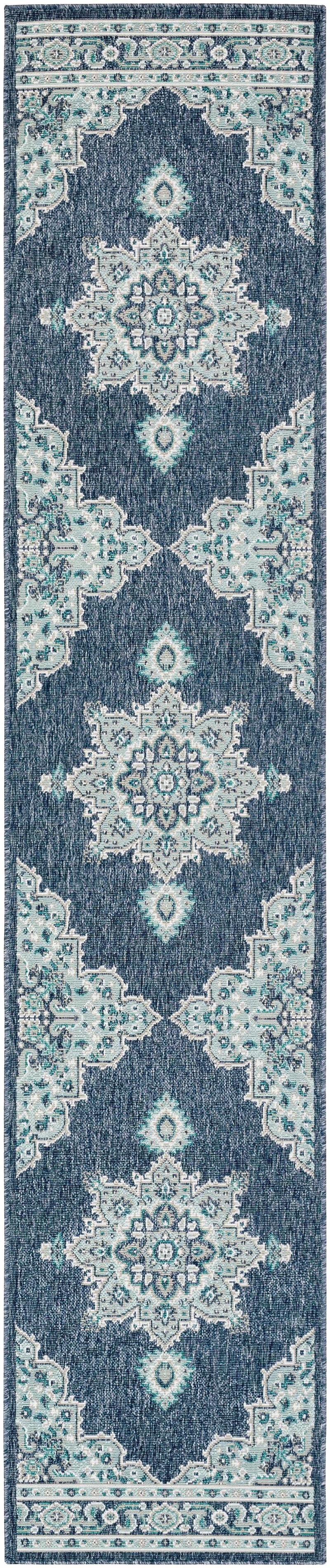 Ferron Teal Medallion Area Rug