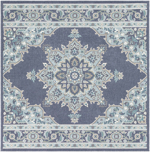 Ferron Teal Medallion Area Rug