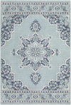 Orla Pale Blue Medallion Area Rug