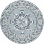 Orla Pale Blue Medallion Area Rug