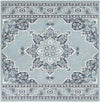 Orla Pale Blue Medallion Area Rug