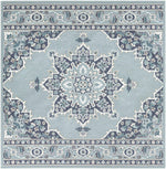 Orla Pale Blue Medallion Area Rug