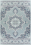 Orla Pale Blue Medallion Area Rug