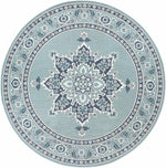 Orla Pale Blue Medallion Area Rug