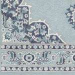 Orla Pale Blue Medallion Area Rug