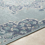 Orla Pale Blue Medallion Area Rug