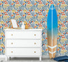 Stylish Orange Flowers Wallpaper Vogue
