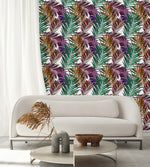Multicolored Tropical Leaves Wallpaper