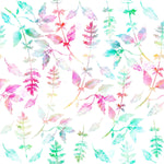 Fashionable Green and Pink Leaves Wallpaper Smart