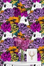 Animals in Flowers Wallpaper