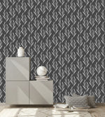 Grey Wallpaper with Branches of Tree