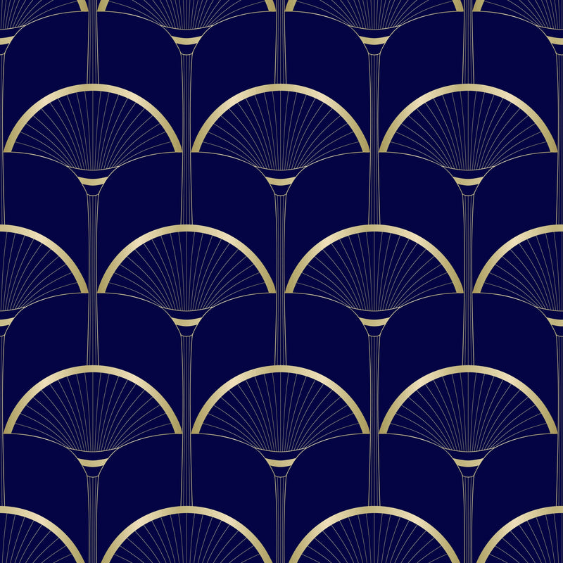 Art Deco Abstract Palms Wallpaper