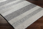 Gray Shediac Wool Blend Braided Area Rug