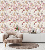 Beige and Pink Pattern Wallpaper