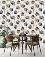 Beige Circles Design Wallpaper