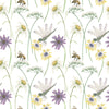 Flowers and Insects Wallpaper