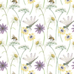 Flowers and Insects Wallpaper