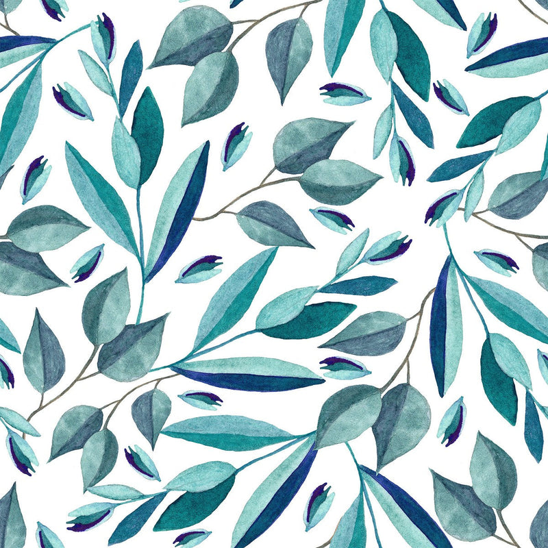 Fashionable Green Leaves Wallpaper Chic