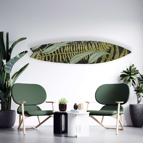 Ferns Botanical  Acrylic Surfboard Wall Art
