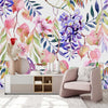 Pink and Violet Colors of Floral Wallpaper