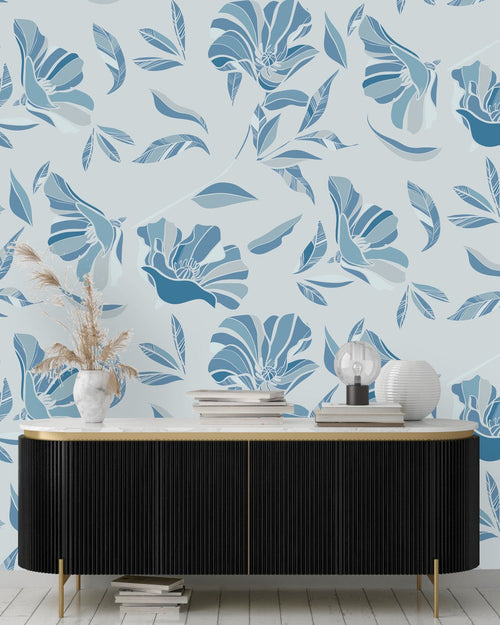 Blue Flowers Wallpaper