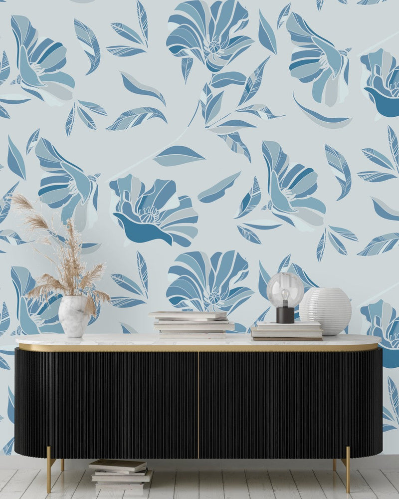 Blue Flowers Wallpaper