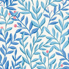 Elegant Blue Leaves and Berries Wallpaper Smart