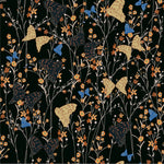 Contemporary Dark Wallpaper with Butterflies Fashionable