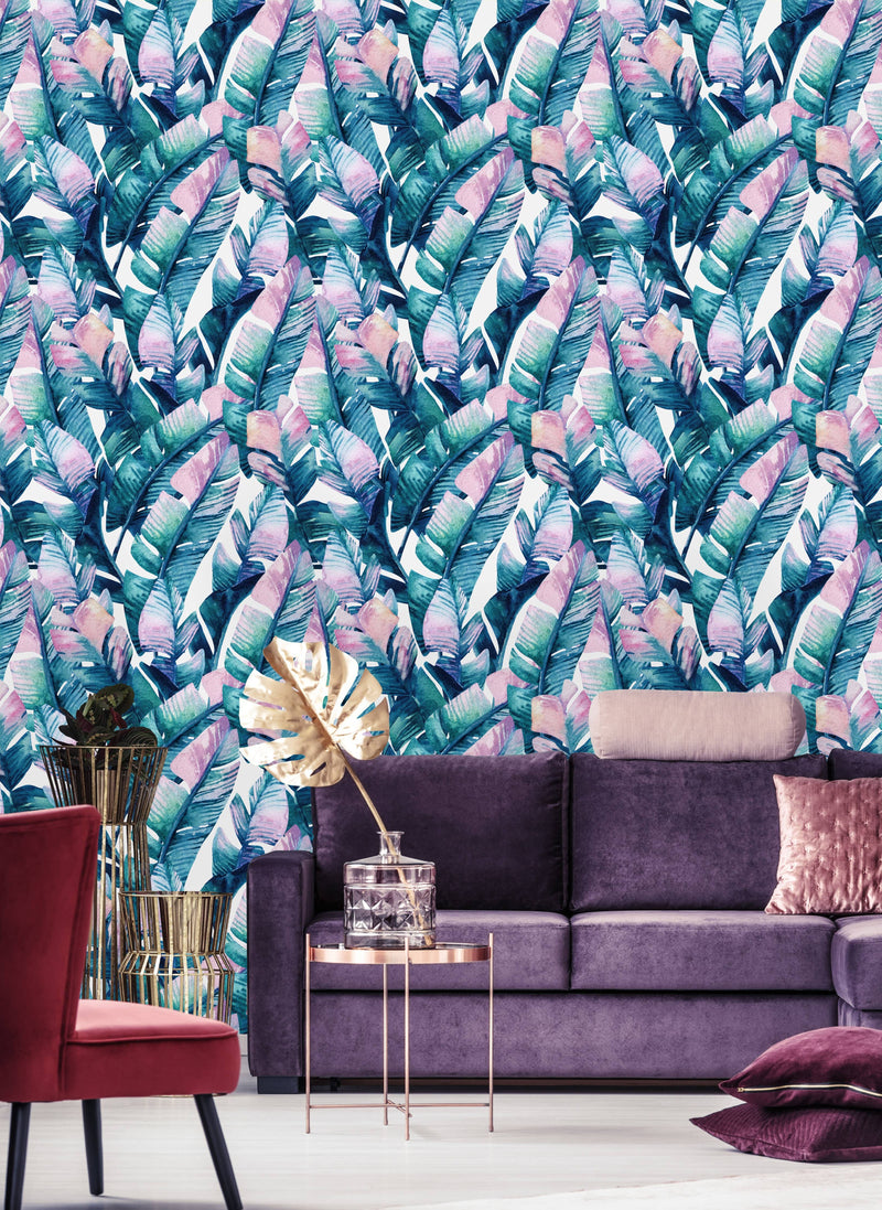 Banana Leaf Pattern Wallpaper