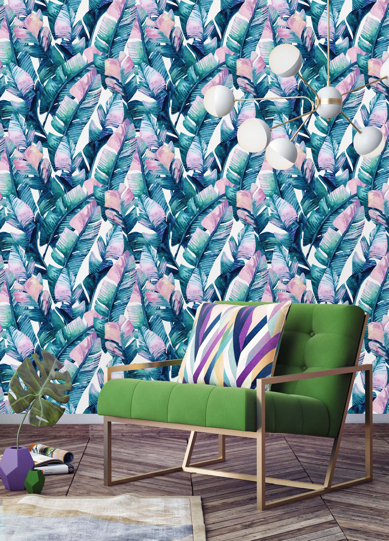 Banana Leaf Pattern Wallpaper