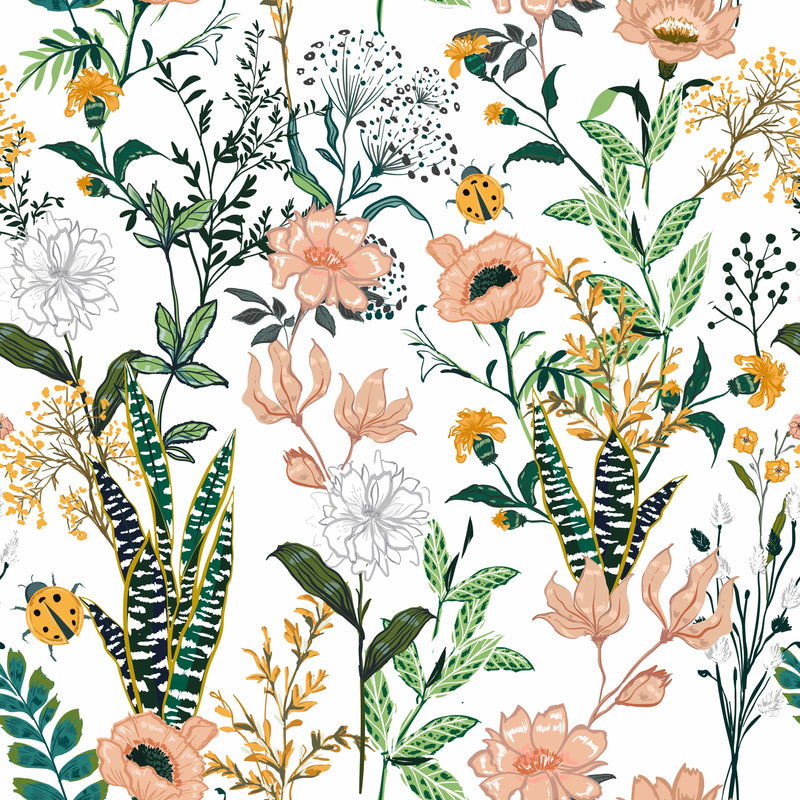Beautiful Field Flowers Wallpaper
