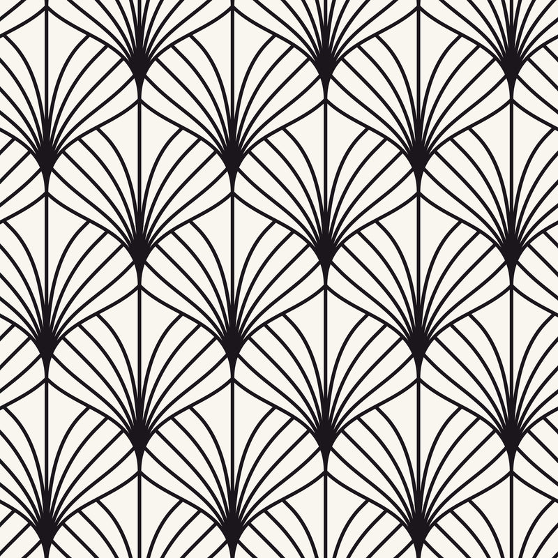 Beige Scallops Wallpaper